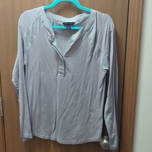 Banana Republic Light Gray Long Sleeve Top